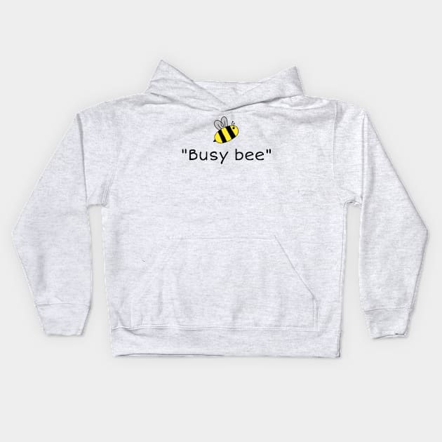 Busy bee design Kids Hoodie by Byreem